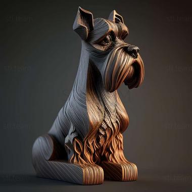 3D model Zwergschnauzer dog (STL)